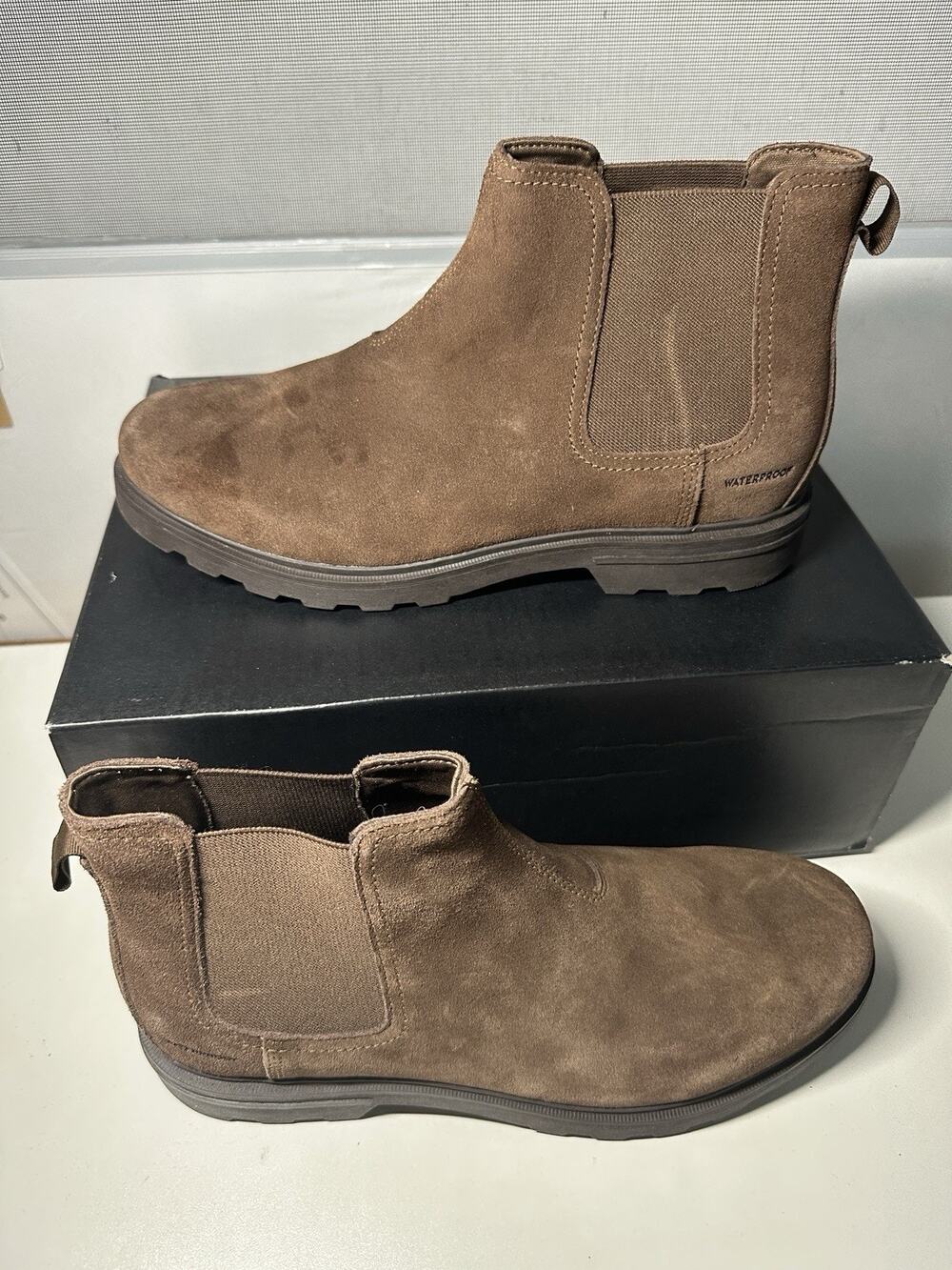 Sorel Men's Cyprus Chelsea Waterproof Boot Tobacco/Blackened Brown Sz 12